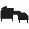 vidaXL Sofa Sæt 2 pcs Sort 173 x 131 x 67 cm Fløjl