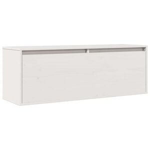 vidaXL v&aelig;gskab 100x30x35 cm massivt fyrretr&aelig; hvid
