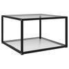 vidaXL sofabord 60x60x35 cm hærdet glas transparent