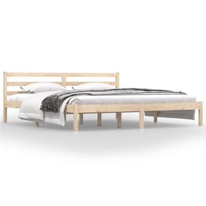 vidaXL sengeramme 180x200 cm massivt fyrretr&aelig;