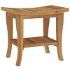 vidaXL badev&aelig;relsesbord 50x35x45 cm massivt teaktr&aelig;