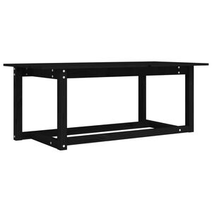 vidaXL sofabord 110x55x45 cm massivt fyrretr&aelig; sort