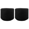 vidaXL Bomulds Snor 2 stk. 2 mm 100 m Sort 100% Bomuld
