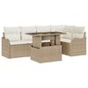vidaXL Havesofa S&aelig;t 6 stk. Beige Poly Rattan