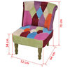 vidaXL fransk stol 2 stk. med patchwork-design stof