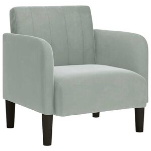 vidaXL sofastol med arml&aelig;n 54 cm fl&oslash;jl lysegr&aring;