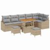 vidaXL Havesofa S&aelig;t 9 stk. Beige polyrattan