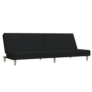 vidaXL 2-personers sovesofa stof sort