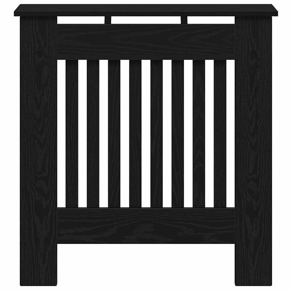 vidaXL Radiatorcover Sort eg 78 x 19 x 81,5 cm Konstrueret træ