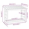 vidaXL brændestativ 108x64,5x78 cm massivt fyrretræ hvid