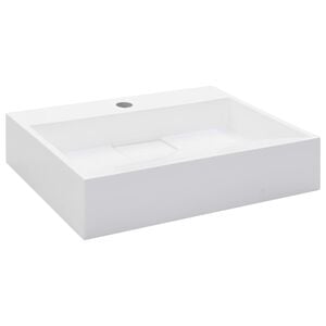 vidaXL h&aring;ndvask 50 x 38 x 13 cm mineralst&oslash;bt/marmorst&oslash;bt hvid
