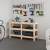 vidaXL arbejdsbord 142,5x50x80 cm massivt fyrretr&aelig;