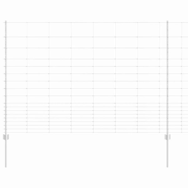 vidaXL Hegn med post S&oslash;lv 1,5 x 50 m St&aring;l