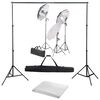 vidaXL fotostudies&aelig;t med lampes&aelig;t og baggrund