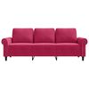 vidaXL 3-personers sofa 180 cm fl&oslash;jl vinr&oslash;d