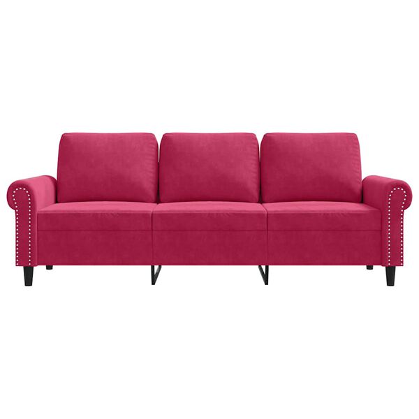 vidaXL 3-personers sofa 180 cm fl&oslash;jl vinr&oslash;d