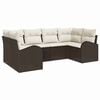 vidaXL Havesofa S&aelig;t 6 stk. 6-personers Brun polyrattan