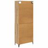 vidaXL Highboard Artisan Egetr&aelig; 69,5 x 34 x 180 cm Konstrueret tr&aelig;