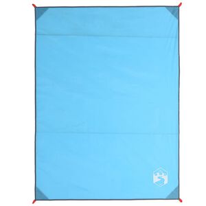 vidaXL picnict&aelig;ppe med pl&oslash;kker 205x155 cm bl&aring;