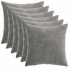 vidaXL Pudebetr&aelig;k 6 stk. HEERLEN M&oslash;rkegr&aring; 40 x 40 cm Chenille Stof