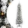 vidaXL Kunstigt juletr&aelig; Hvid 240 cm PVC og metal og plast