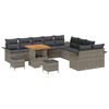 vidaXL Havesofa S&aelig;t 13 pcs Gr&aring; Polyrattan, st&aring;l og massivt akacietr&aelig;