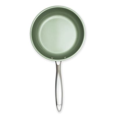 Just Vegan stegepande ECO CeraVegan 20 cm rustfrit stål grøn