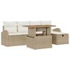 vidaXL Havesofa S&aelig;t 6 stk. Beige polyrattan