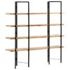 vidaXL bogreol med 4 hylder 160x35x160 cm massivt mangotr&aelig;