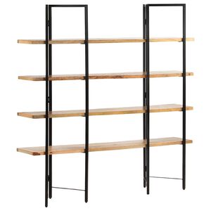 vidaXL bogreol med 4 hylder 160x35x160 cm massivt mangotr&aelig;