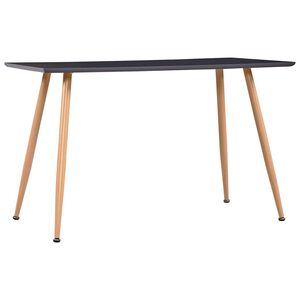 vidaXL spisebord 120 x 60 x 74 cm MDF gr&aring; og egetr&aelig;sfarve