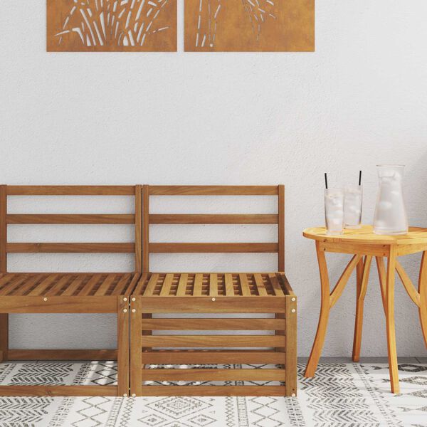 vidaXL Udend&oslash;rs Mellem Sofa Massivt Akacietr&aelig; Naturfarvet