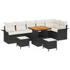 vidaXL Havesofa S&aelig;t 9 stk. Sort polyrattan