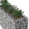 vidaXL Gabion h&oslash;jbed S&oslash;lv 170 x 50 x 80 cm Galvaniseret st&aring;l