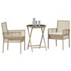 vidaXL Have Bistro Sæt 3 pcs Beige Poly rattan