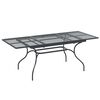 vidaXL Udvidelig Mesh Spisebord Antracit 212 x 90 x 76 cm St&aring;l