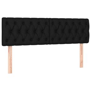 vidaXL sengegavle 160x7x78/88 cm stof sort