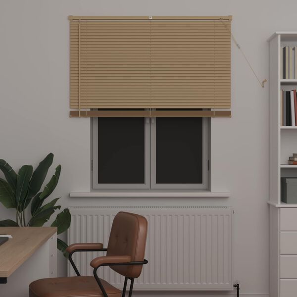 vidaXL Persienner Indstillelig Lys Brun med M&oslash;nster 150 x 110 cm PVC