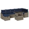 vidaXL Havesofa S&aelig;t 8 stk. Gr&aring; polyrattan
