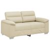 vidaXL 2-personers sofa cremefarvet 160x81x84 cm kunstl&aelig;der