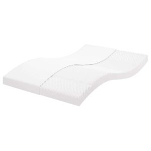 vidaXL skummadras 120x210 cm 7 zoner h&aring;rdhed 20 ILD hvid