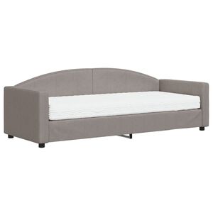vidaXL daybed med madras 80x200 cm stof gr&aring;brun