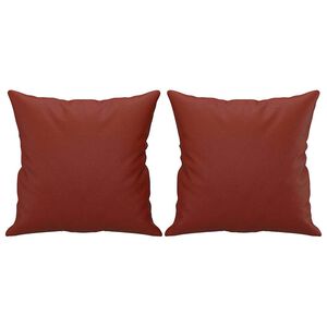 vidaXL pyntepuder 2 stk. 40x40 cm kunstl&aelig;der vinr&oslash;d