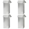 vidaXL Sneglehegn 4 stk. 13,5 x 13,5 x 25 cm Galvaniseret st&aring;l S&oslash;lv