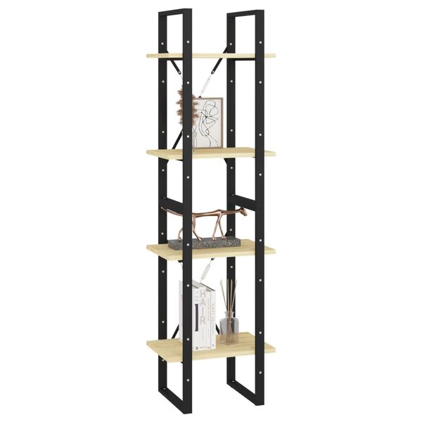 vidaXL bogreol 40x30x140 cm 4 hylder massivt fyrretræ