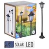 ProGarden soldrevet LED-lygtep&aelig;l 18x83 cm hvid og sort