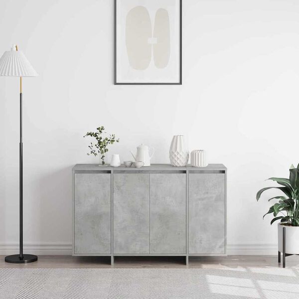 vidaXL Sideboard Betongr&aring; 120 x 41 x 75 cm Konstrueret tr&aelig;