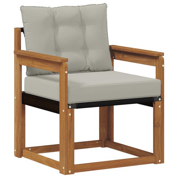 vidaXL Udend&oslash;rs sofagruppe Massiv akacietr&aelig; og Textilene