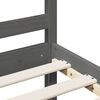vidaXL sengeramme 200x200 cm massivt træ grå