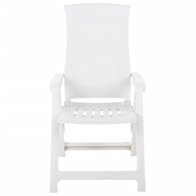 vidaXL havelænestole 2 stk. plastik hvid